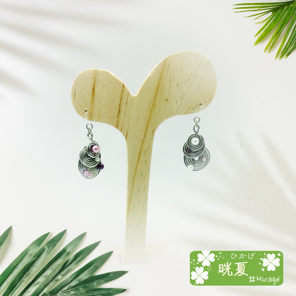 いい風が吹くように。風、波を表現したレイヤーピアス