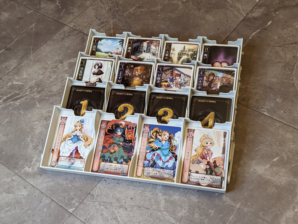 ◆収納枚数640枚!◆ドミニオンステージ ハートオブクラウン、スリーブ対応! 収納式ユーロサイズカードタワー ボドゲニク