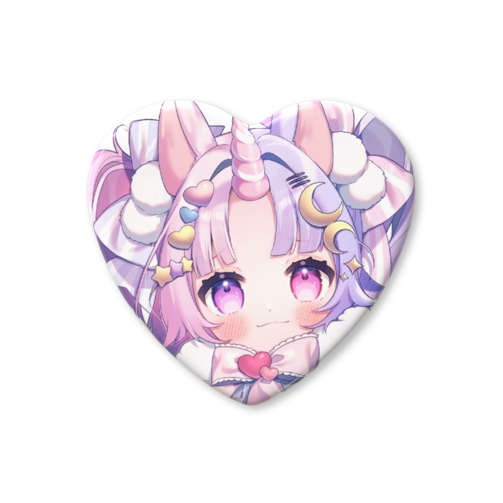 しくねうに2周年記念🩷ハート缶バッジ【単品】