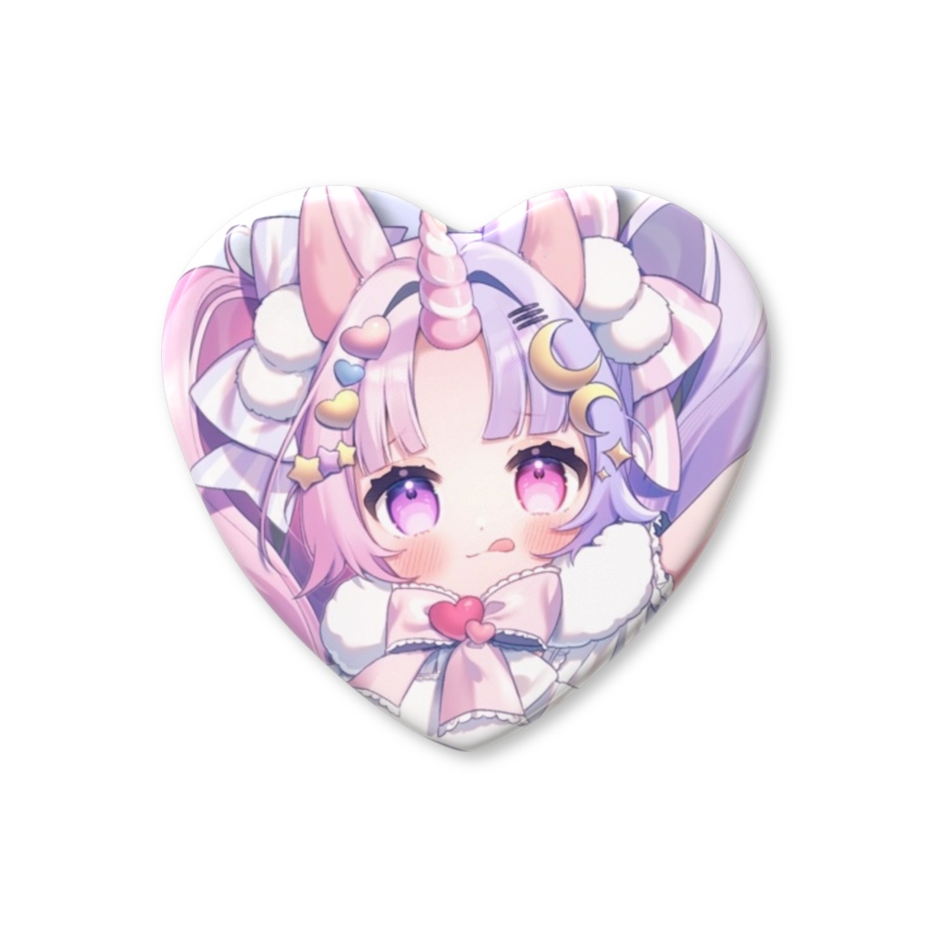 しくねうに2周年記念🩷ハート缶バッジ【単品】