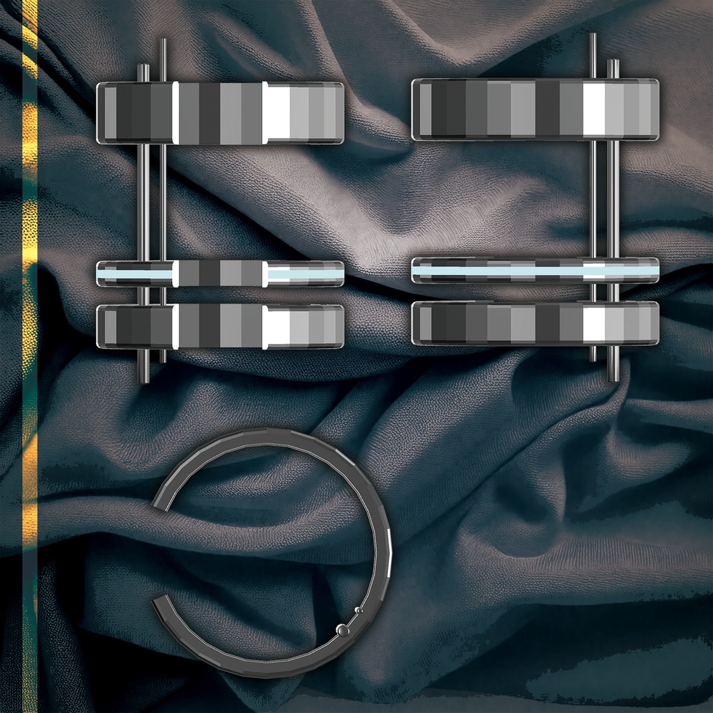 【VRChat想定】TriCylinderEarcuff