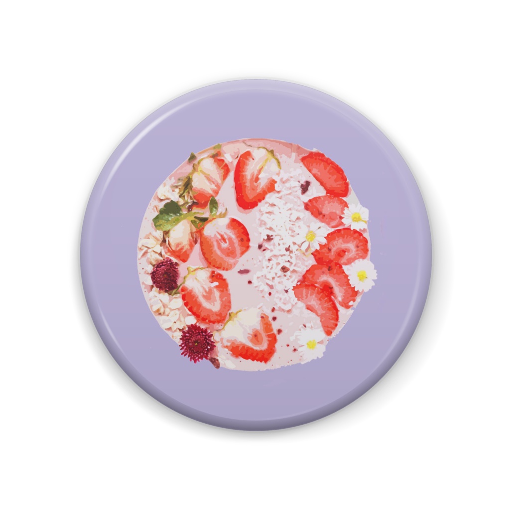 いちごのホールケーキ-缶バッジ
