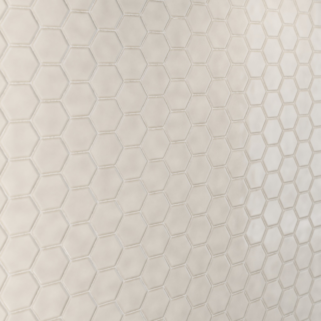 和風亀甲タイルテクスチャ 白磁