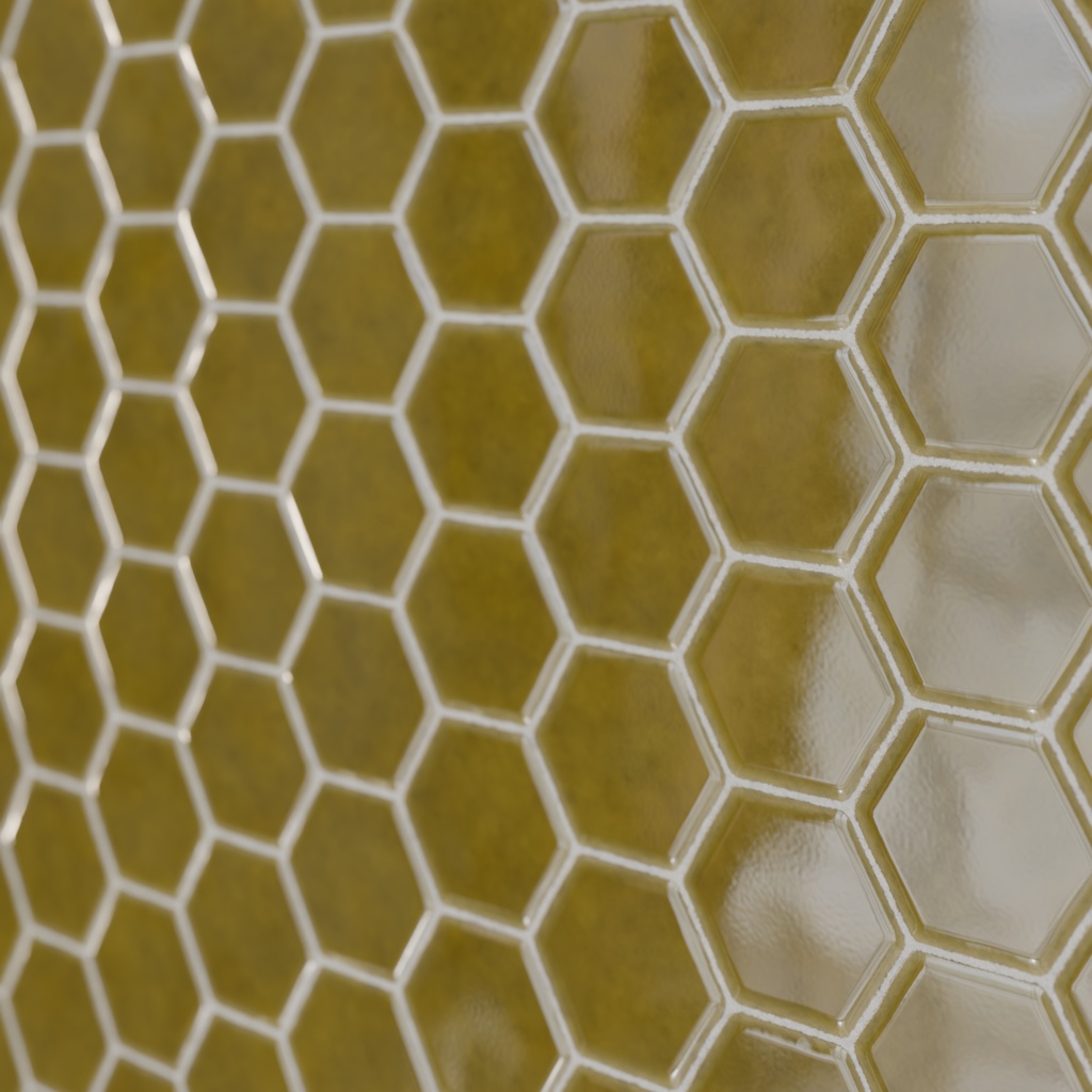 和風亀甲タイルテクスチャ からし