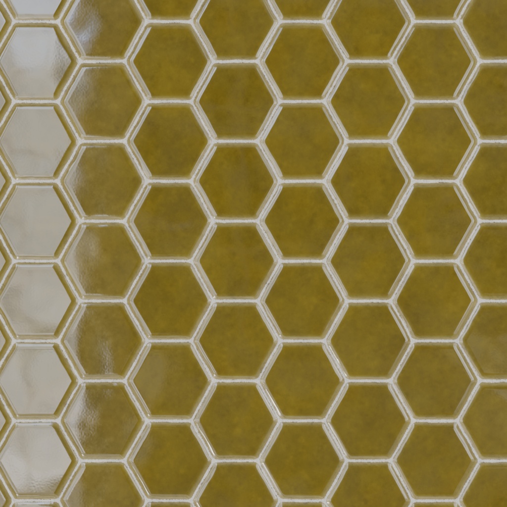 和風亀甲タイルテクスチャ からし