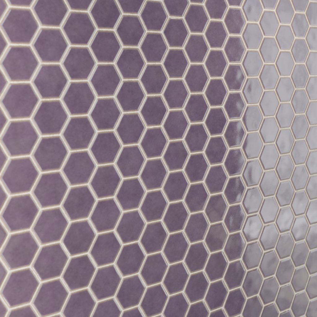 和風亀甲タイルテクスチャ 藤色