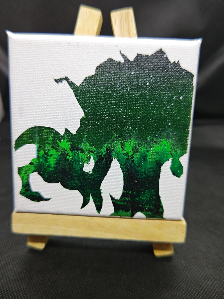 悪夢シルエット画（キャンバス）