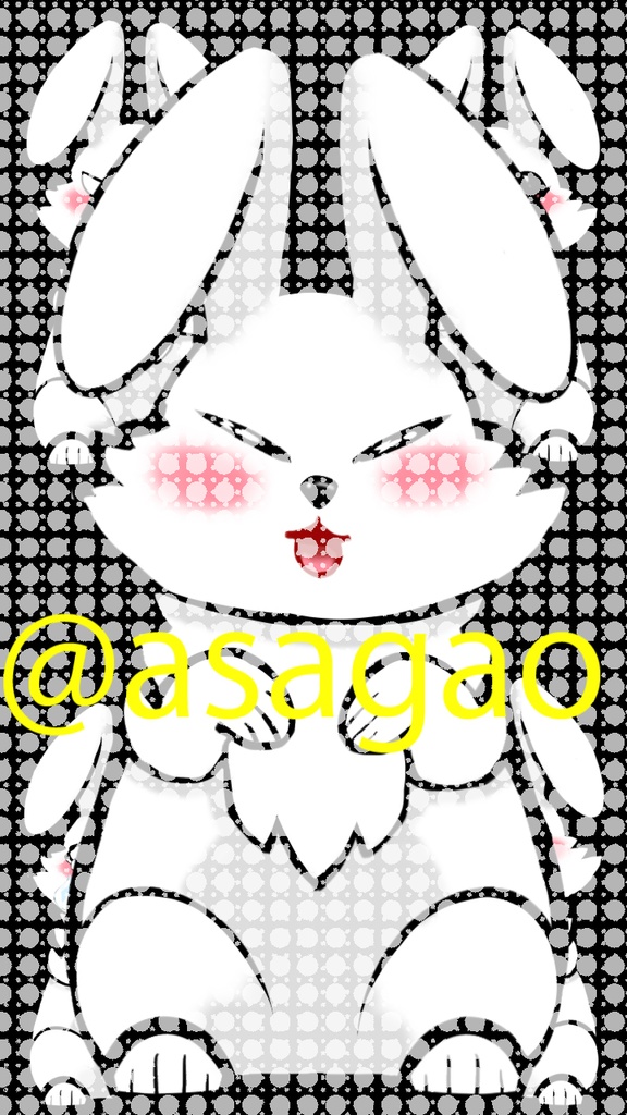 背景透過うさぎ【喜怒哀楽】