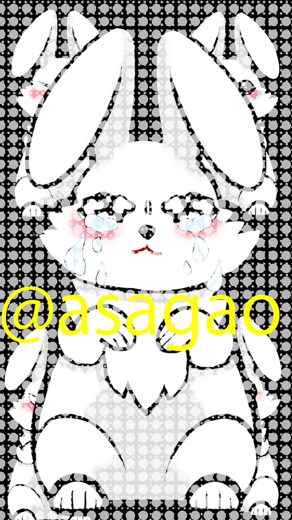 背景透過うさぎ【喜怒哀楽】