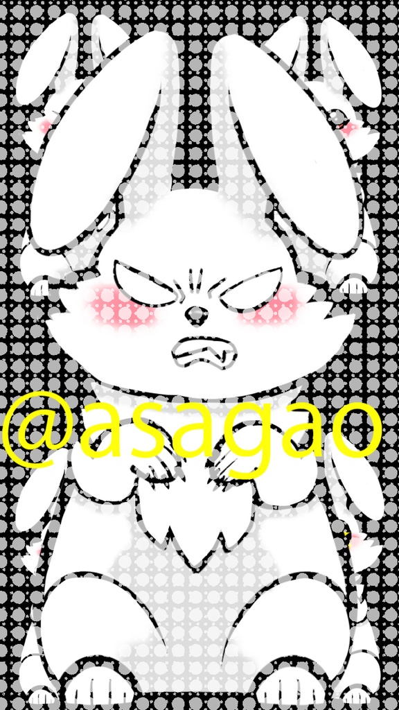 背景透過うさぎ【喜怒哀楽】