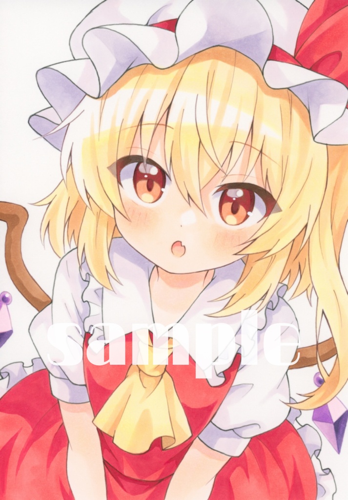 手描きイラスト 原画 東方Project フランドール・スカーレット