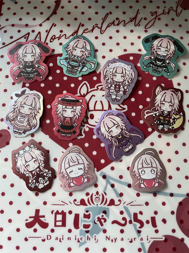 【新作】きらきらミニキャラフレークシール