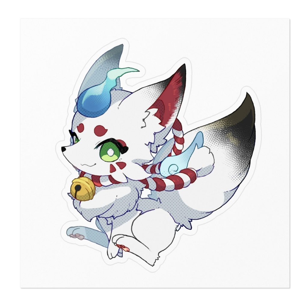 狐白しろ ステッカー