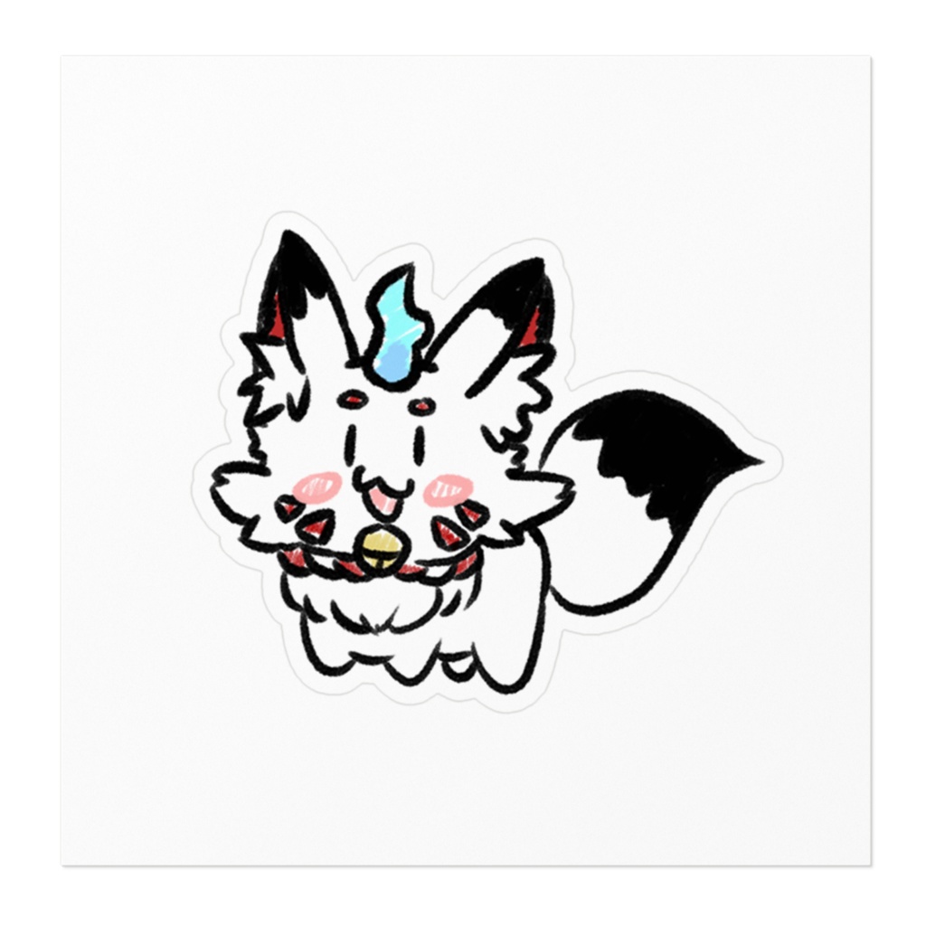 子白しろステッカー(小)