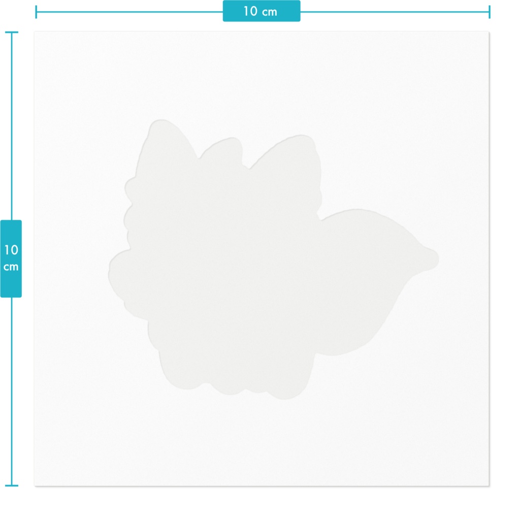 子白しろステッカー(小)