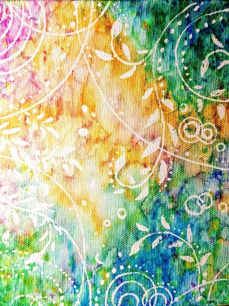 キャンバス F3 「HappyBird×木洩れ日」