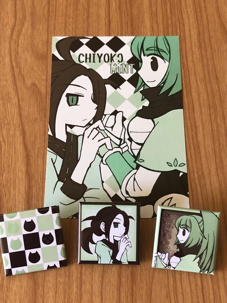 クリップピンスクエア缶バッジセット
