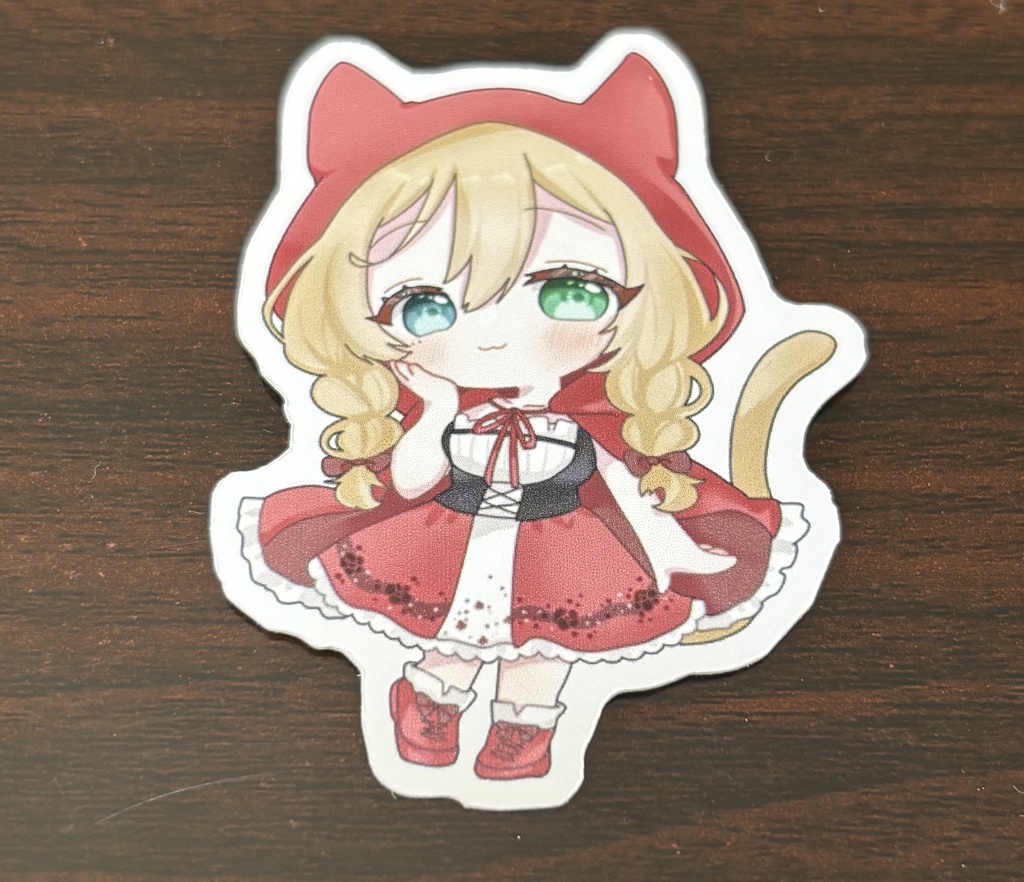 赤ずきん風ステッカー