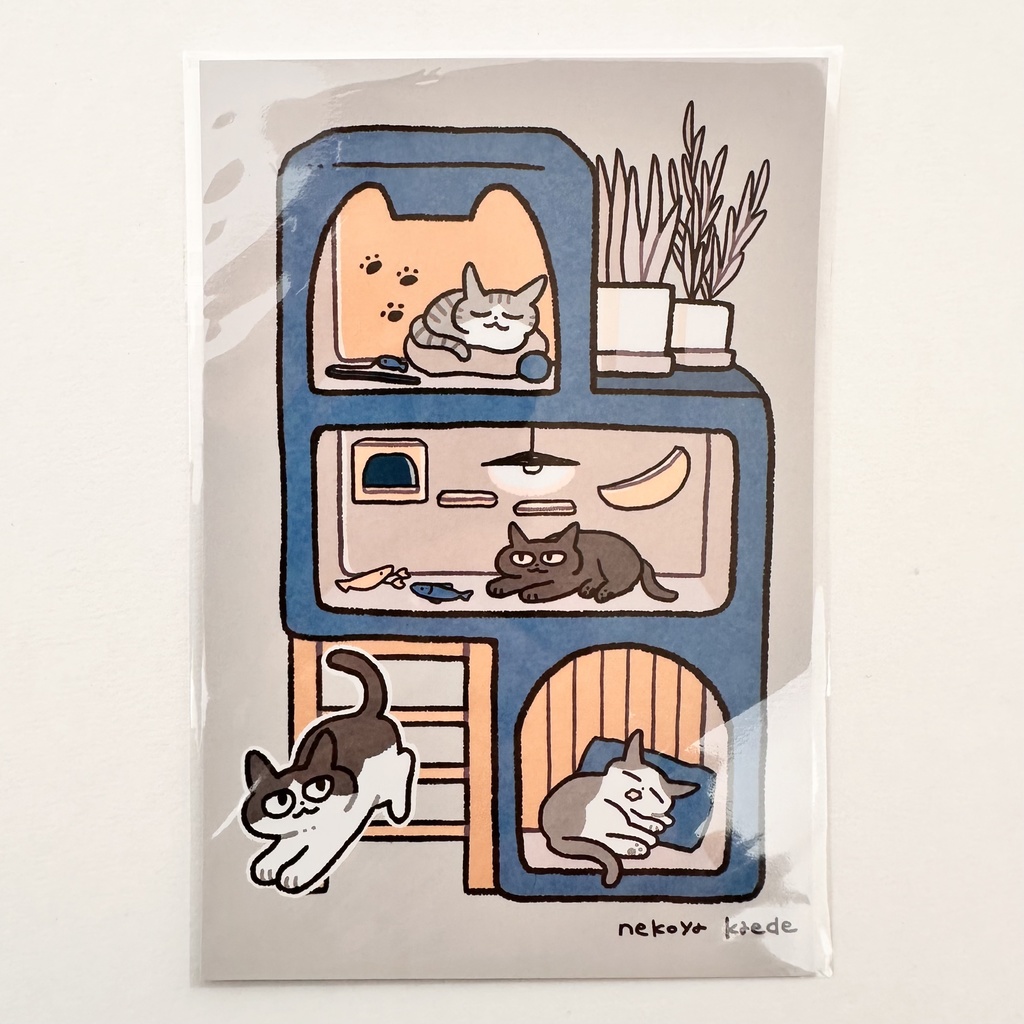 イラストカード(ブルー)