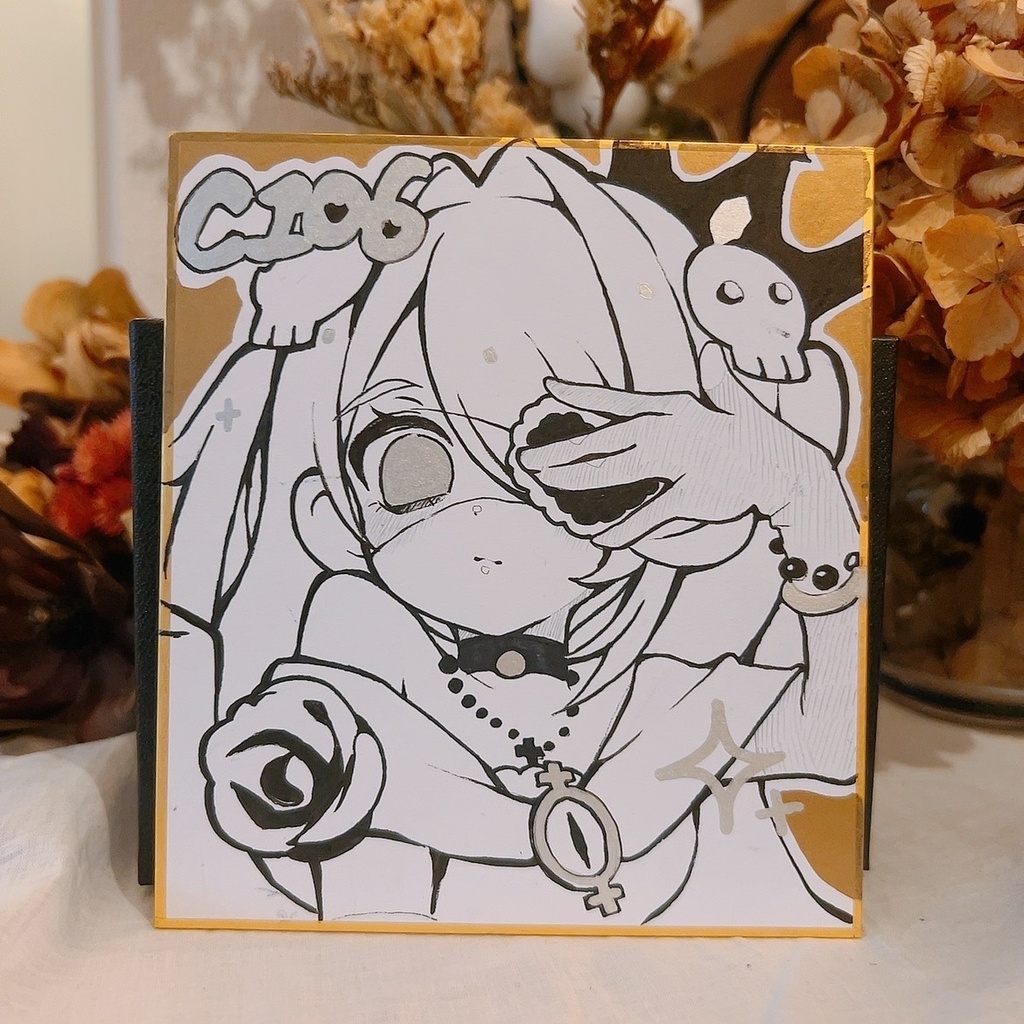 直筆サイン入り✦手描き色紙