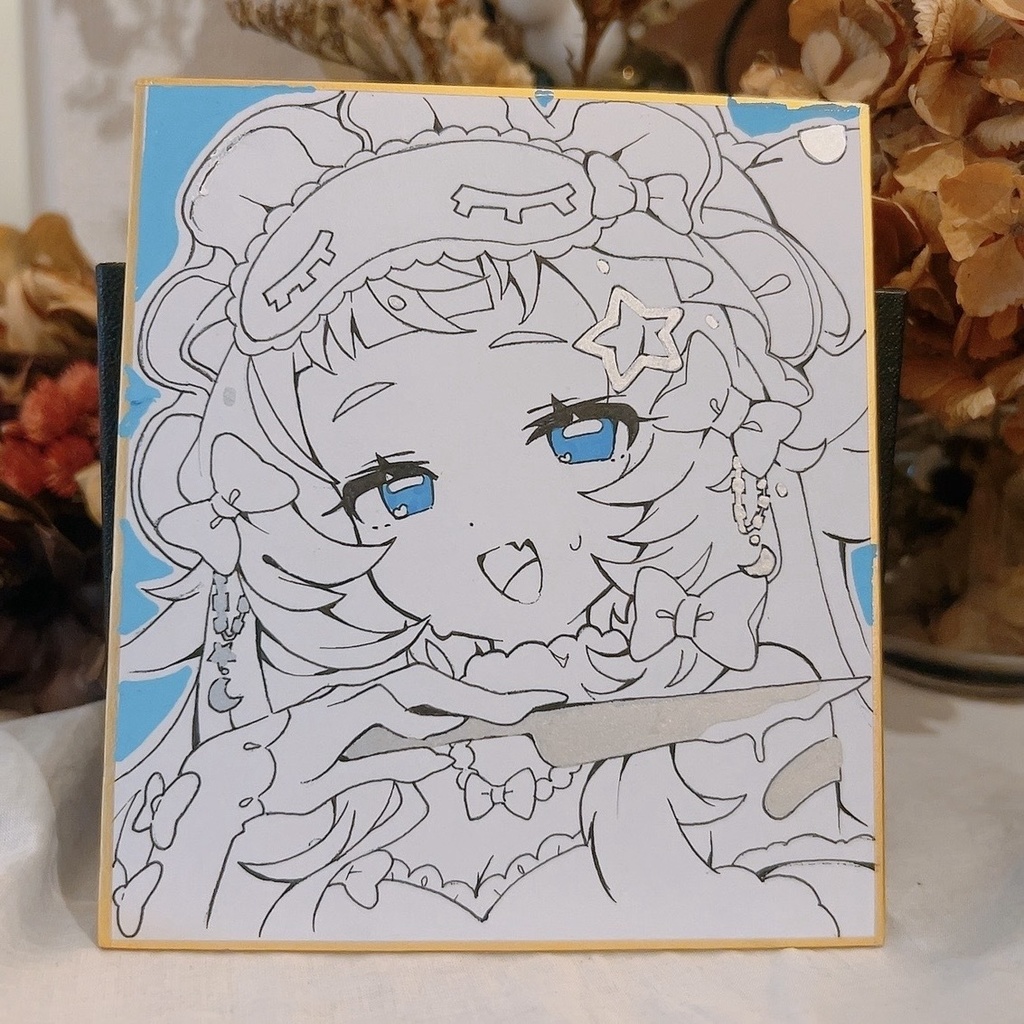 直筆サイン入り✦手描き色紙