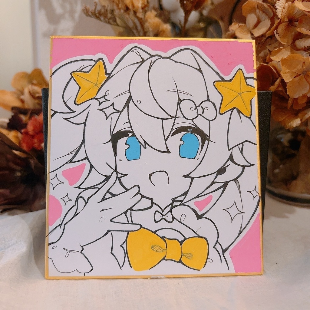 直筆サイン入り✦手描き色紙