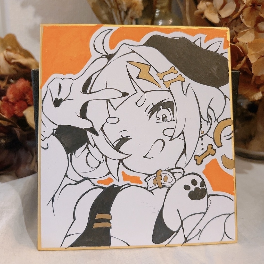 直筆サイン入り✦手描き色紙