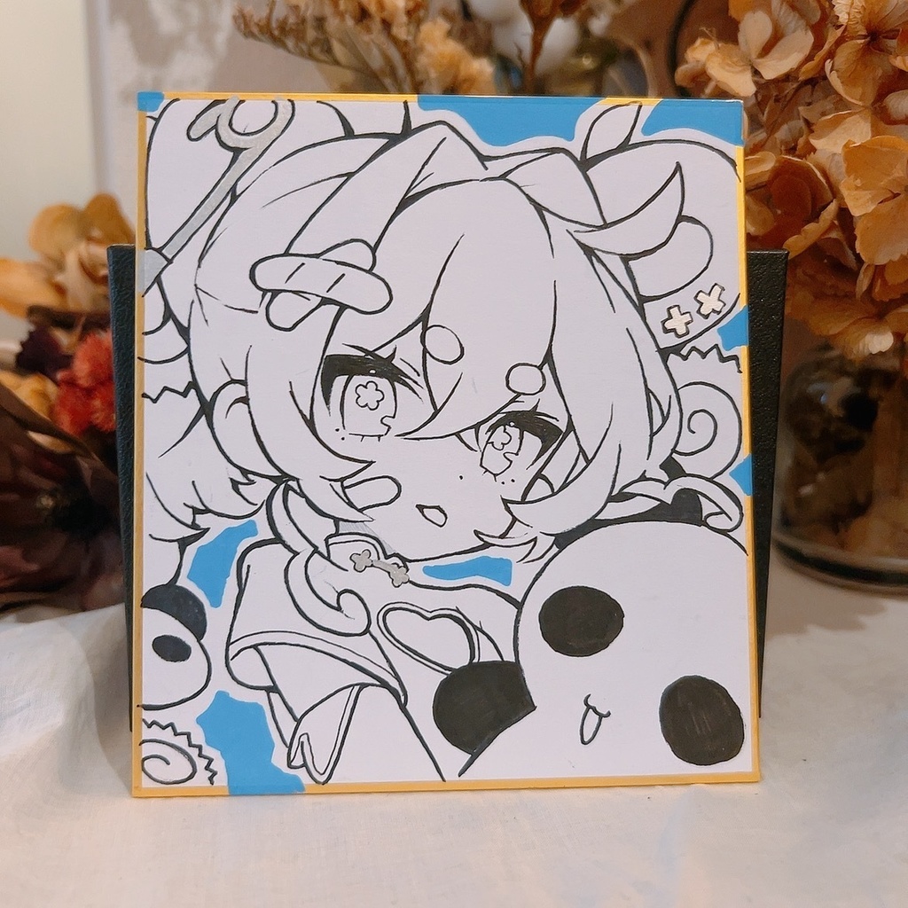 直筆サイン入り✦手描き色紙