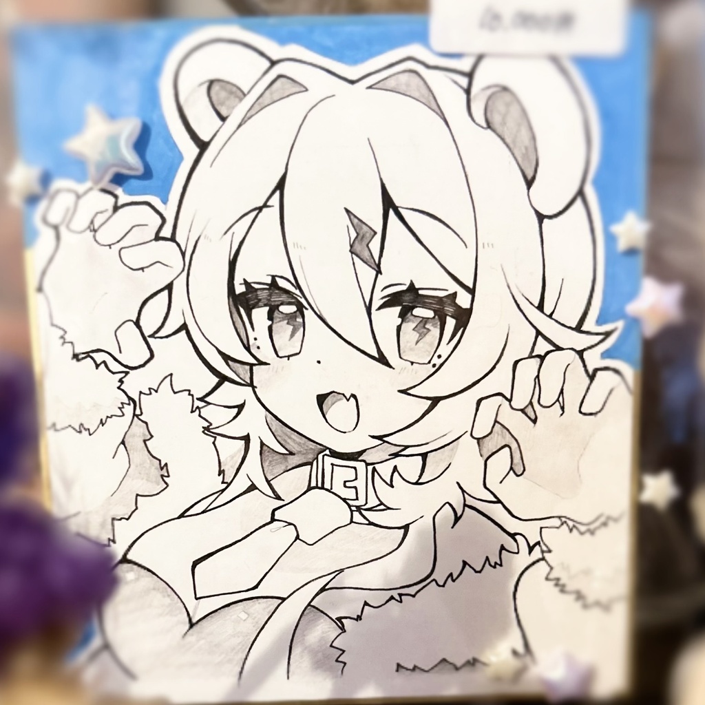 直筆サイン入り✦手描き色紙