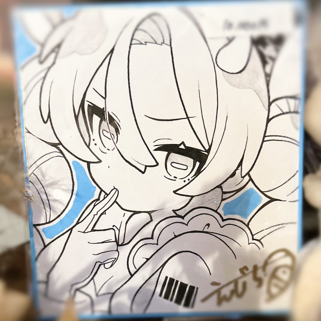 直筆サイン入り✦手描き色紙
