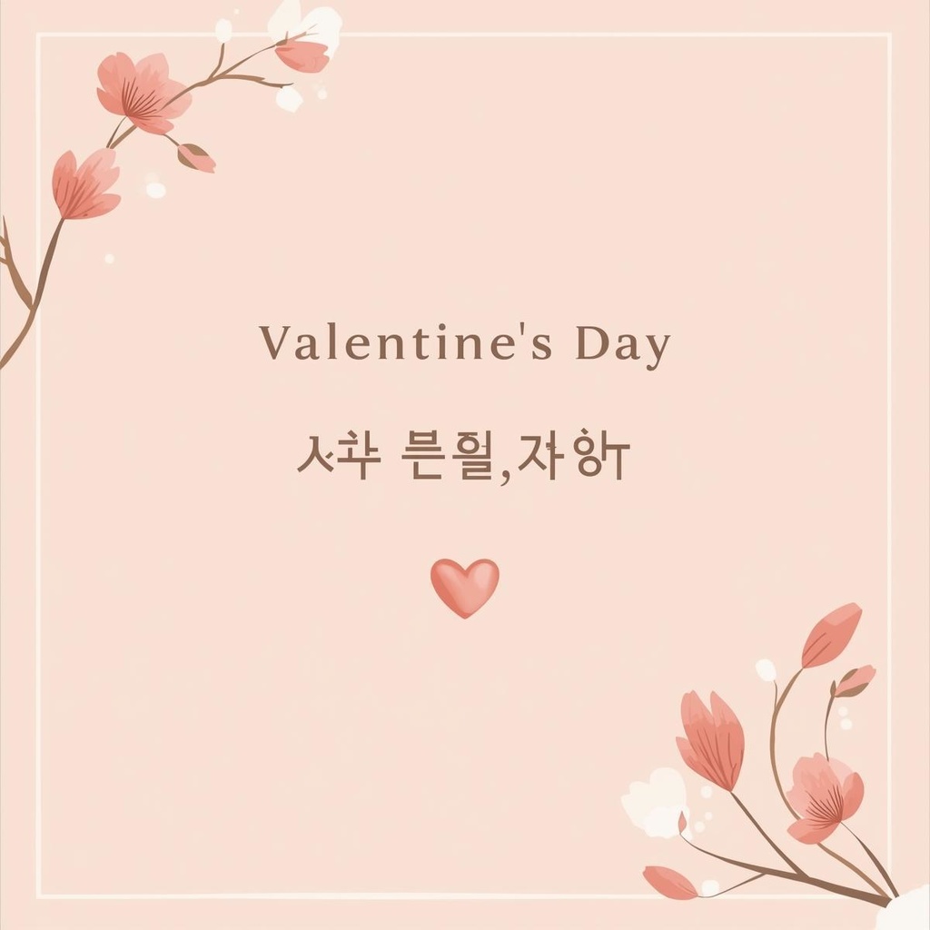 韓国トレンドを取り入れた、バレンタインクリップアート8点セット