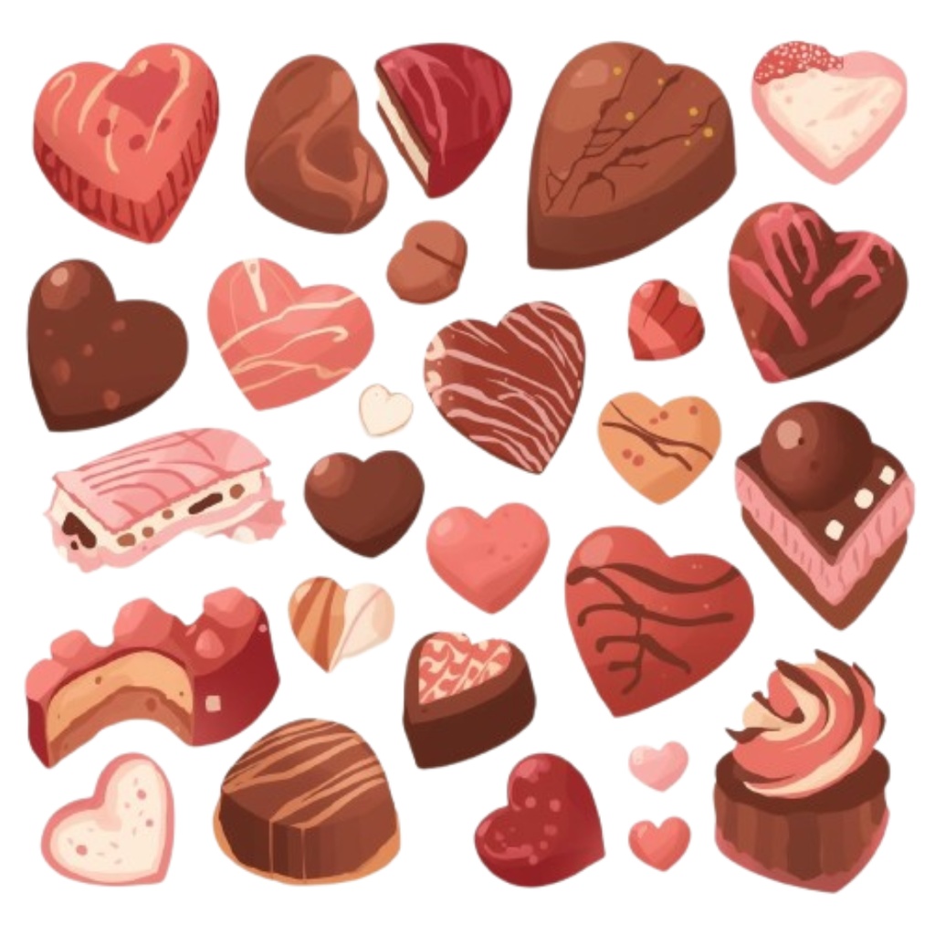 バレンタイン♡使いやすいクリップアート10点セットです🍫💝