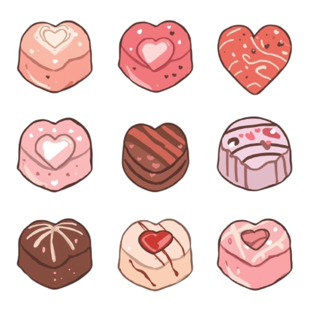 バレンタイン♡使いやすいクリップアート10点セットです🍫💝