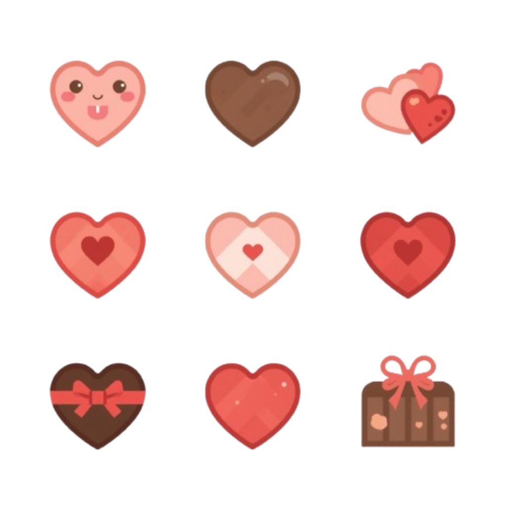 バレンタイン♡使いやすいクリップアート10点セットです🍫💝