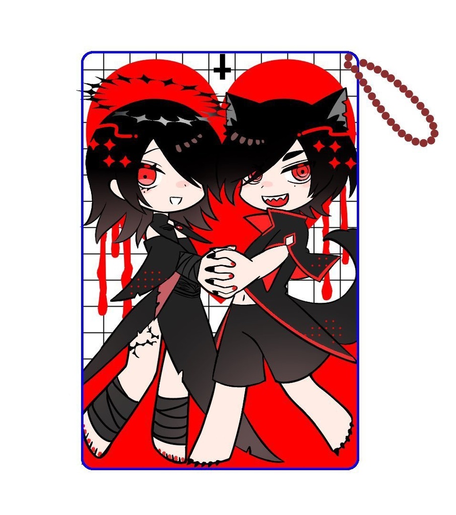 オイルグリッターアクキー 黒の獣×黒魔女