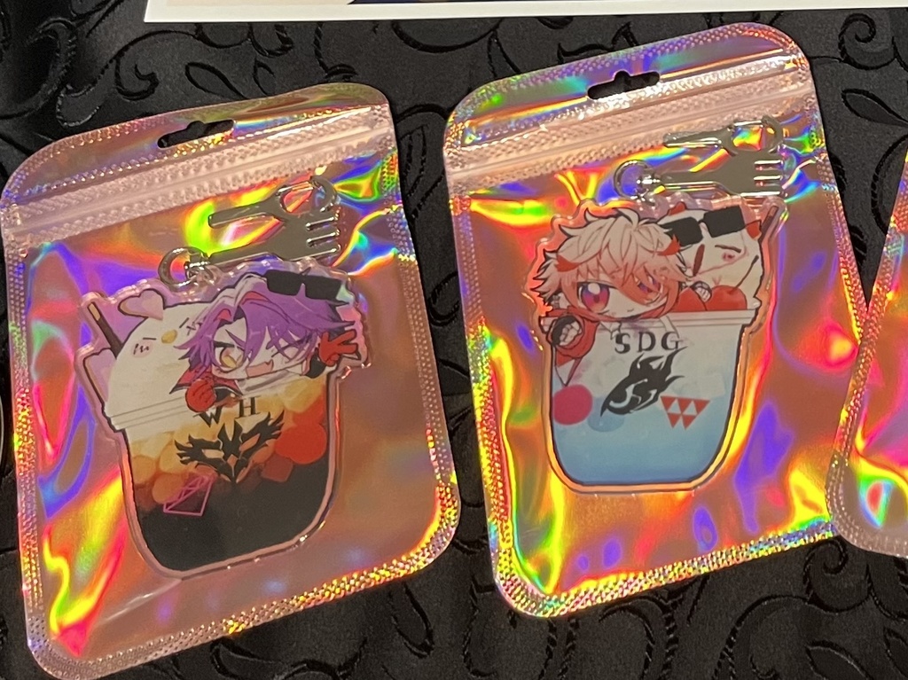 クリームソーダ風アクリルキーホルダー