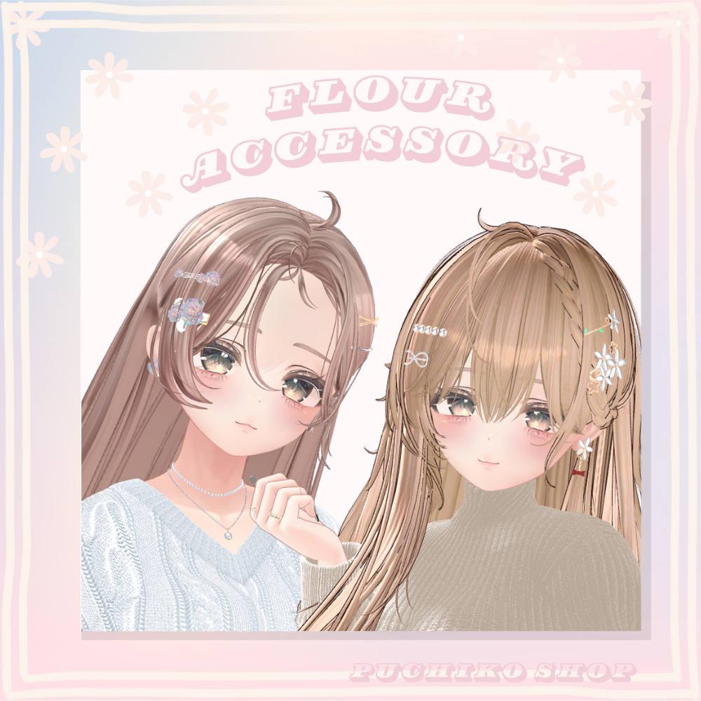 Flour Accessory Set【hairpin8種＆earring2種】