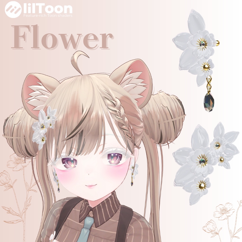 Flower【earring＆hairpin set】