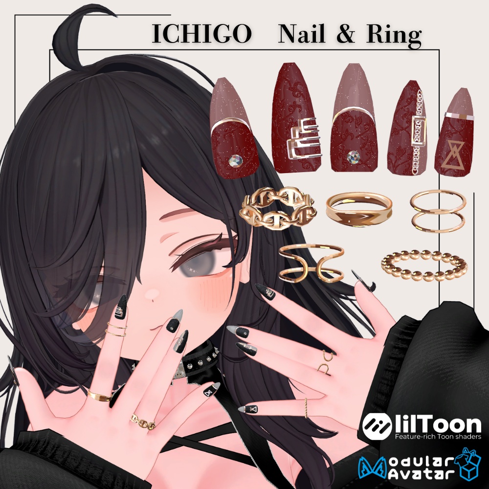 【MA】 Nail & Ring 【イチゴ対応】
