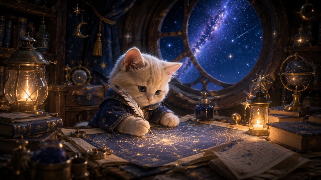 星降る夜のどうぶつ天文台 背景イラスト素材集