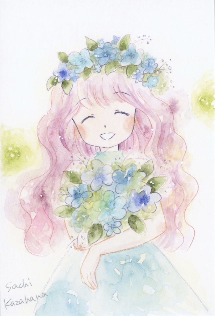 花冠　(手彩色ポストカード)