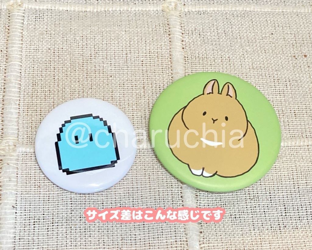 ドット絵のぺっぺ族缶バッジ