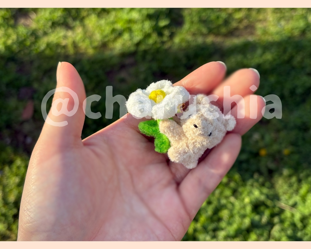 お花ぎゅっ!とくまさんブローチ💐