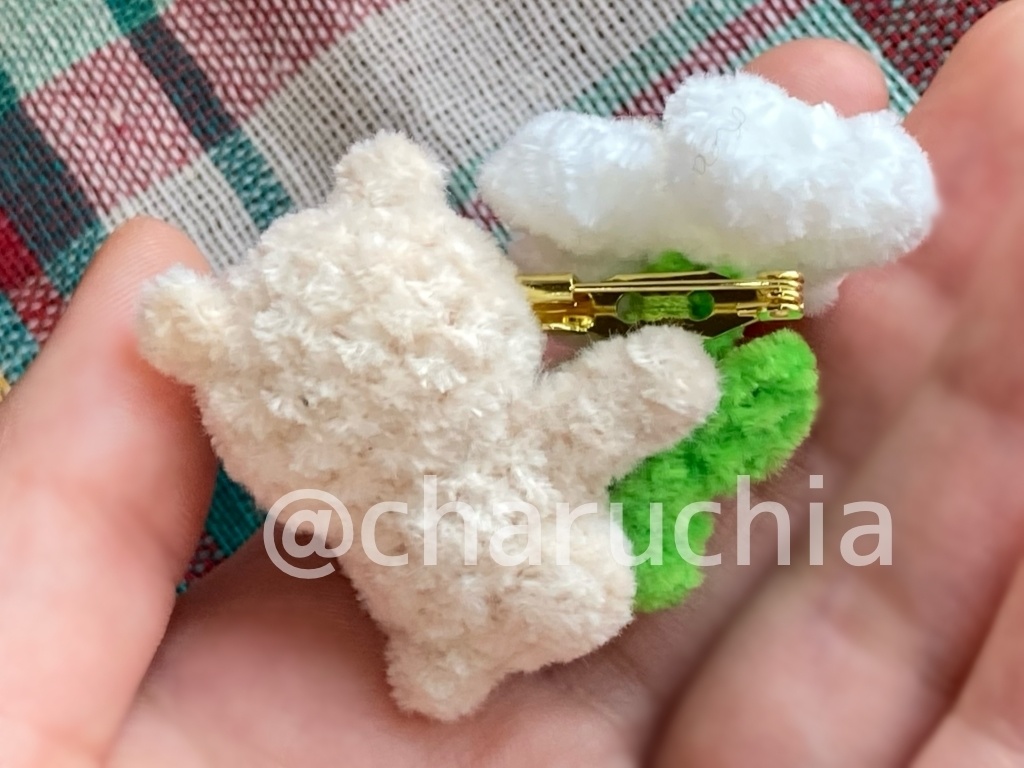 お花ぎゅっ!とくまさんブローチ💐