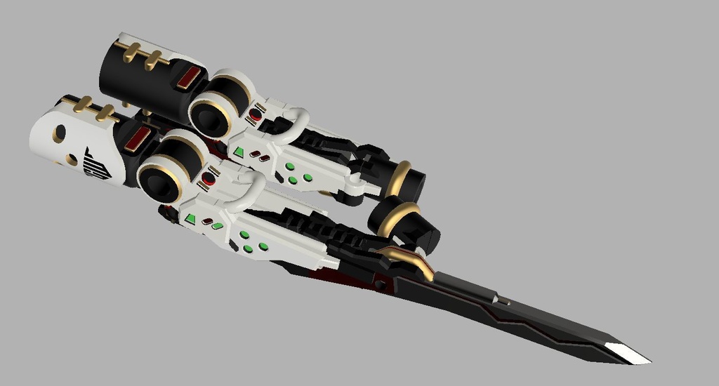 1/12 メガミデバイス用武装義肢[八式参型 刺静](obj形式)