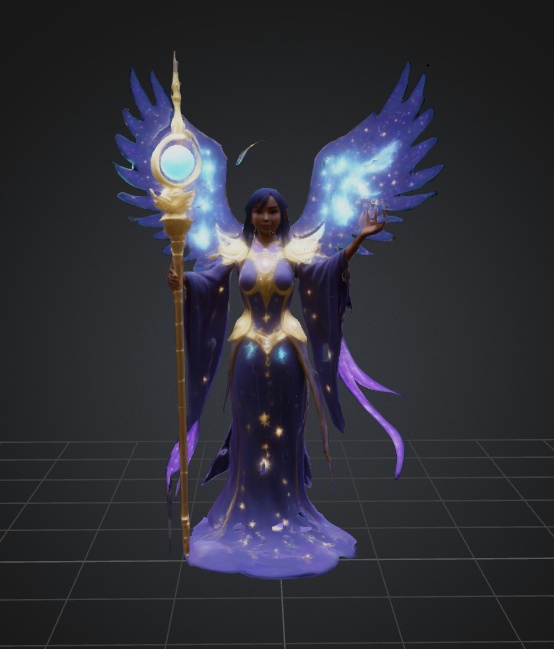 ファンタジーキャラクター 天体魔法使い 3Dモデル VRChat vrc