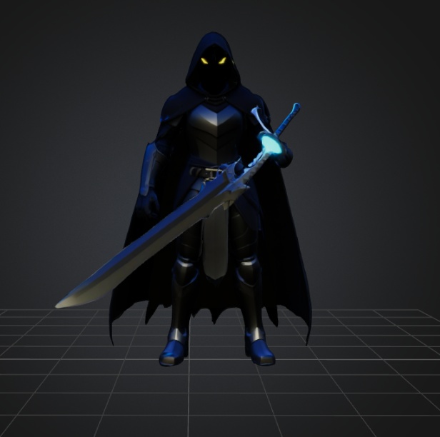 ファンタジーキャラクター シャドウブレード 3Dモデル VRChat vrc