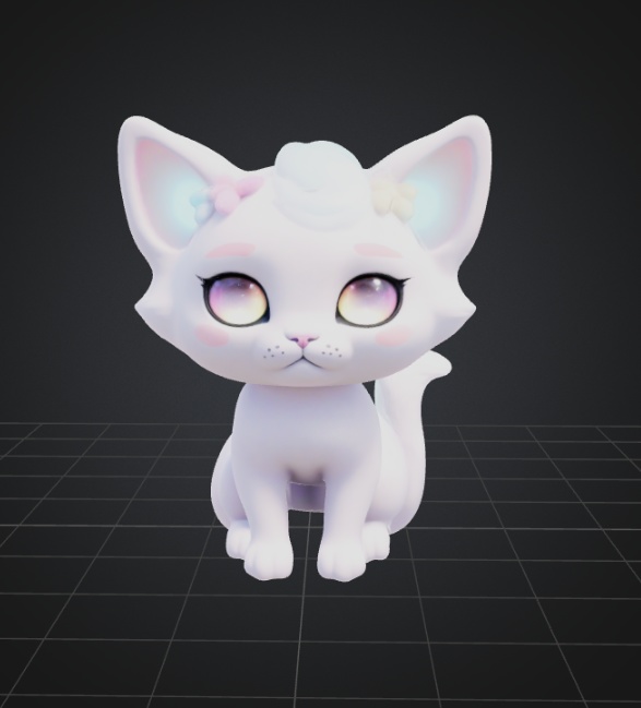 夢のような猫アバターに最適なファンタジーキャラクター：VRChat 用の 3D かわいい猫モデル