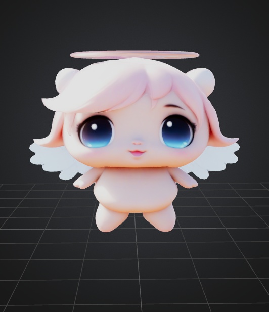 ちびパフに最適なファンタジーキャラクター：小さな翼を持つ愛らしいかわいいアバター 3D モデル VRChat