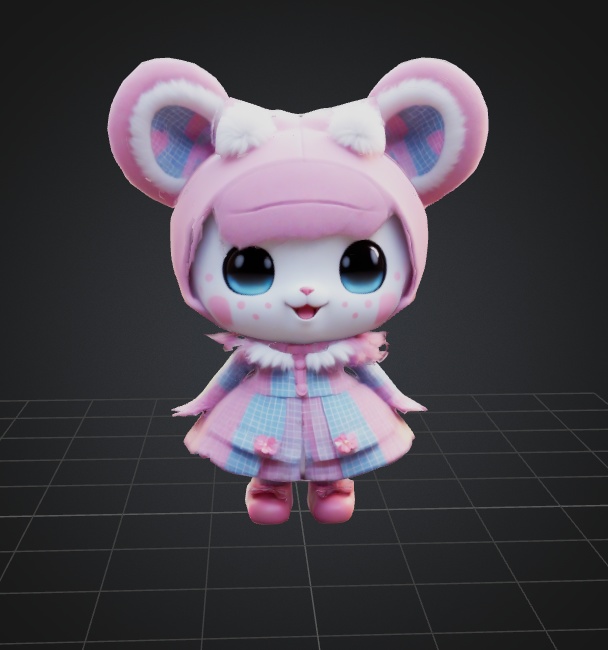 かわいいキュートな3DモデルVRChatのファンタジーキャラクター
